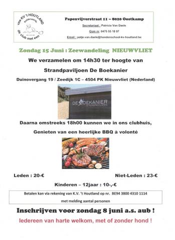 zeewandeling - hondenschool kv 't houtland