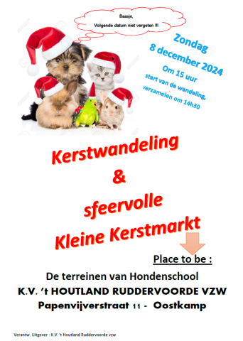 Hondenschool KV 't Houtland - Kerstwandeling 2024